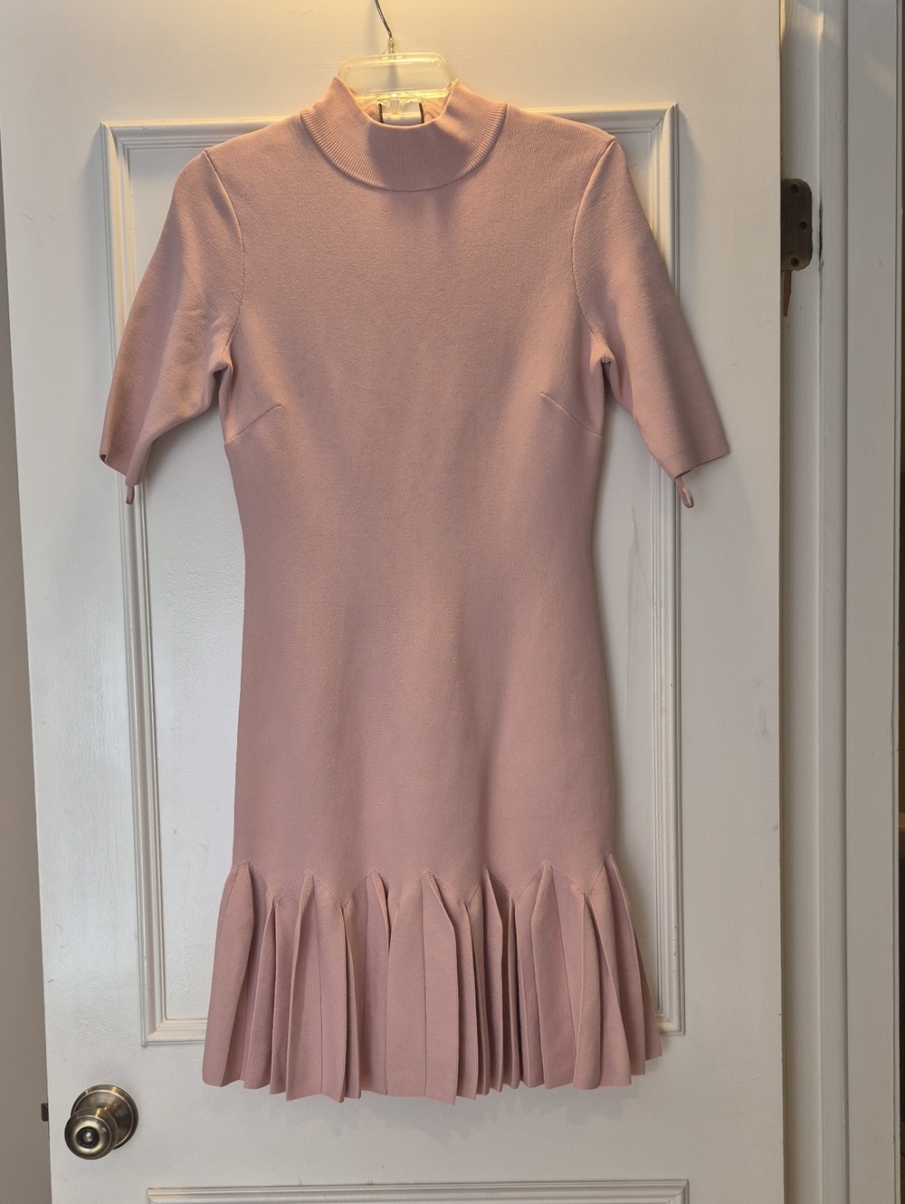 Ted Baker London Blush Pink Pleated-Hem Midi Dress
